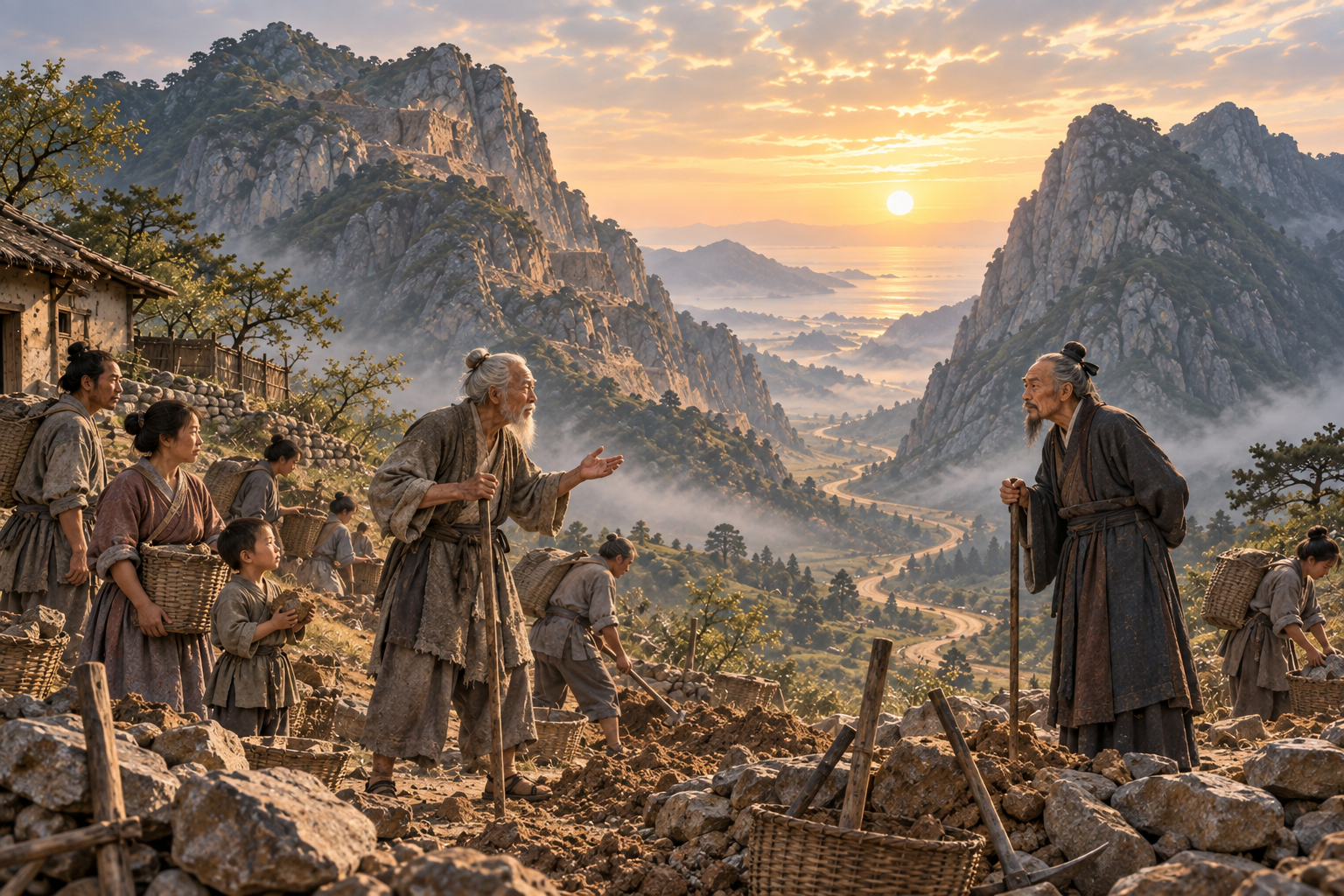 The Old Fool answers the Wise Old Man in an illustrated parable.
